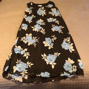 Studio I Sleeveless Brown Floral Dress. Size 20W